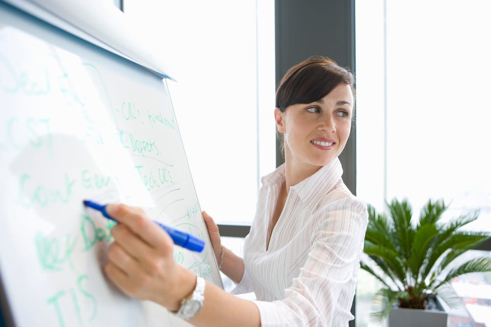 formacion empresarial valencia explicacion pizarra presentacion visual estrategia
